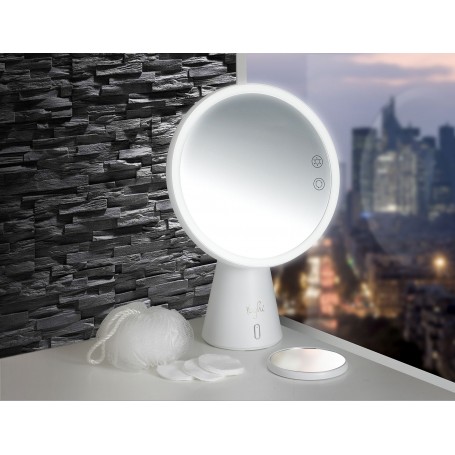 Miroir 3en1 avec lumière LED et enceinte bluetooth BE WHITE Yoghi