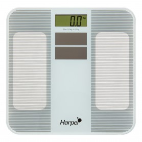 Pèse personne solaire avec plateau en verre trempé SOLARSCALE blanc Harper 2