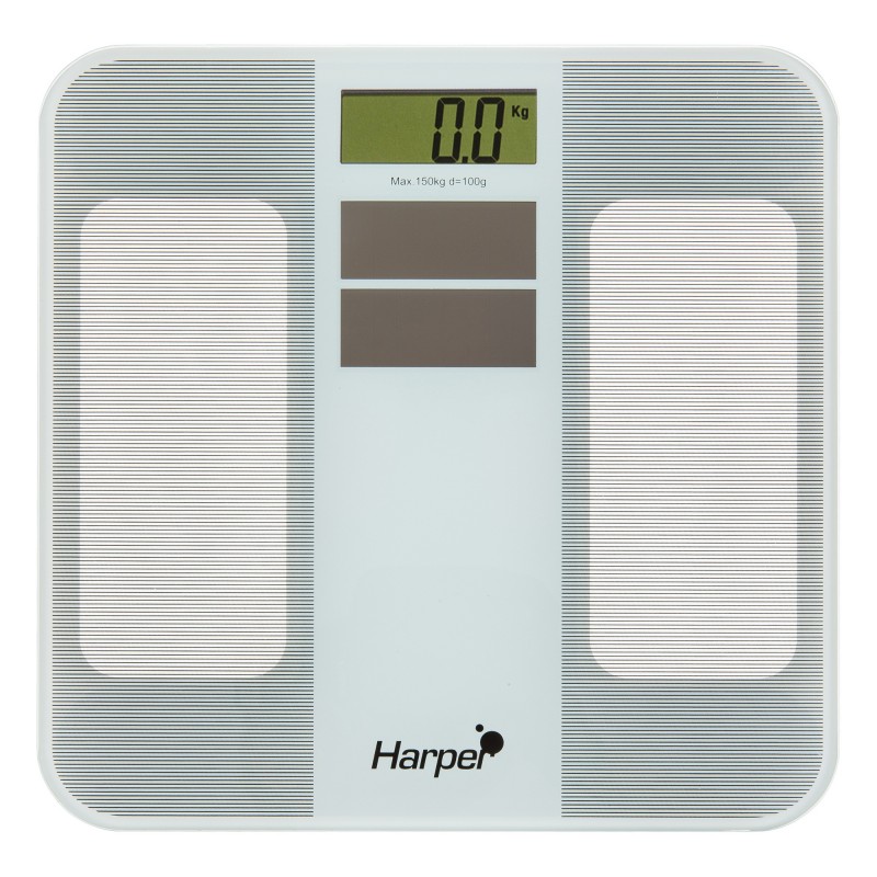 Pèse personne solaire avec plateau en verre trempé SOLARSCALE blanc Harper