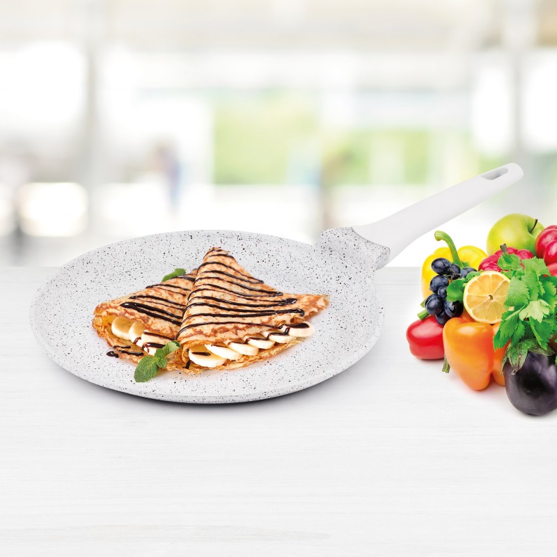 CRÊPIÈRE EN FONTE D'ALUMINIUM 28CM ASPECT PIERRE MODÈLE CINDY_CRP28TFI