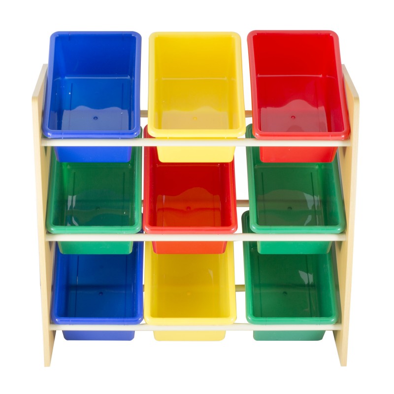 Meuble de rangement 3 étages et 9 casiers MEJ9...