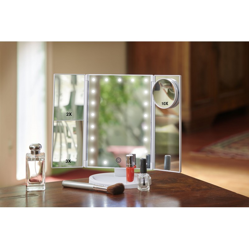 Miroir lumineux et grossissant x1, x2 et x3 TRIPTY3 Yoghi
