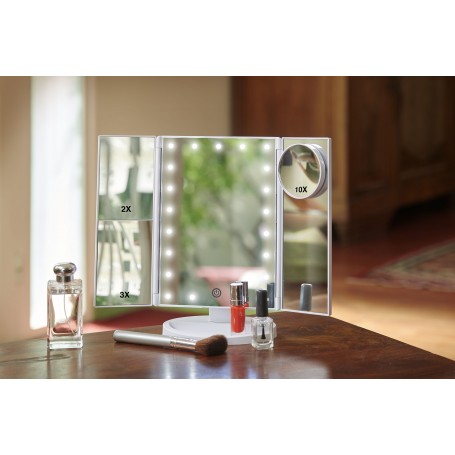 Miroir lumineux et grossissant x1, x2 et x3 TRIPTY3 Yoghi