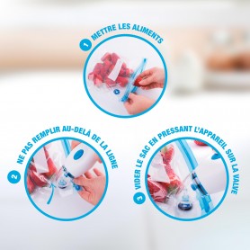 Machine sous vide avec 5 sacs réutilisables SEALY NOON 2