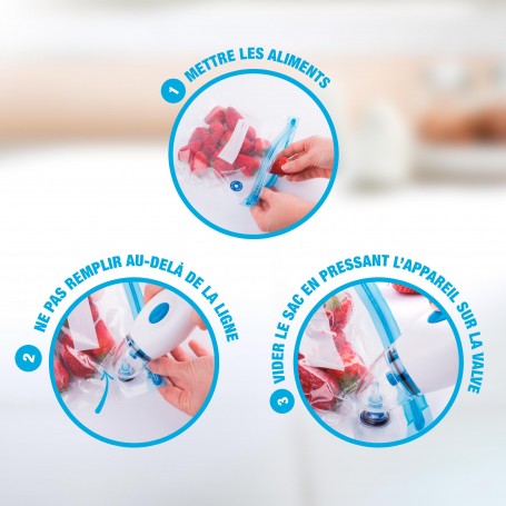 Machine sous vide avec 5 sacs réutilisables SEALY NOON