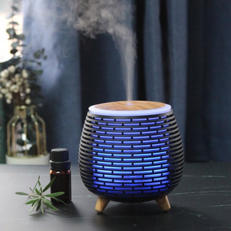 Diffuseur d'arôme, humidificateur et lampe Ultrasonique AROMI noir Yoghi