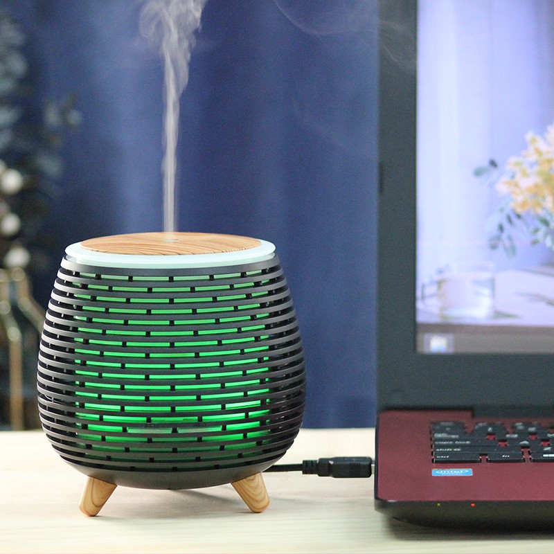 Diffuseur d'arôme, humidificateur et lampe Ultrasonique AROMI noir Yoghi