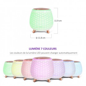 Diffuseur d'arôme, humidificateur et lampe Ultrasonique AROMI blanc Yoghi 2