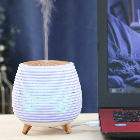 Diffuseur d'arôme, humidificateur et lampe Ultrasonique AROMI blanc Yoghi