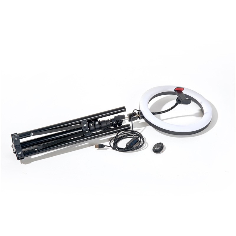 Selfie sur pied avec anneau lumineux et support téléphone RL10 Wi Light