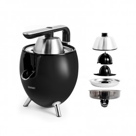 Presse agrumes double cônes avec filtre en acier PRESSPOD noir mat Kitchencook