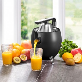 Presse agrumes double cônes avec filtre en acier PRESSPOD noir mat Kitchencook 2