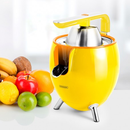Presse agrumes double cônes avec filtre en acier PRESSPOD jaune Kitchencook