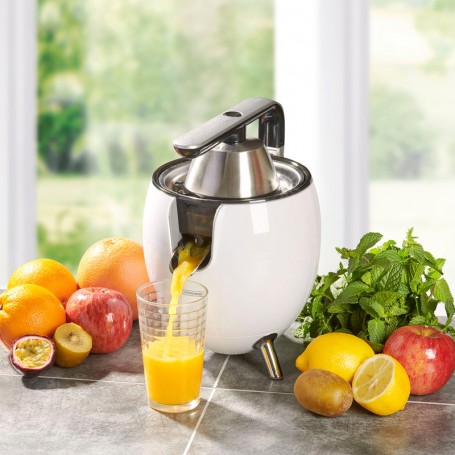 Presse agrumes double cônes avec filtre en acier PRESSPOD blanc Kitchencook