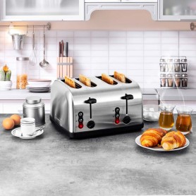 GRILLE PAIN INOX 3 FONCTIONS QUATRE FENTES FAMILY_TOASTXL_INOX DE KITCHENCOOK 2