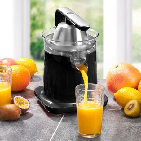Presse agrumes double cônes et filtre en acier PRESSJUICE noir Kitchencook