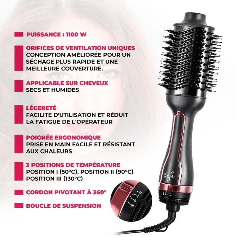 Brosse 3en1 séchante et volumisante AIR PRO2 Yoghi