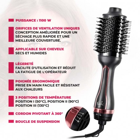 Brosse 3en1 séchante et volumisante AIR PRO2 Yoghi