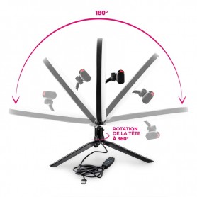 Trépied selfie avec anneau lumineux 3 couleurs RL1 Wi Light 2