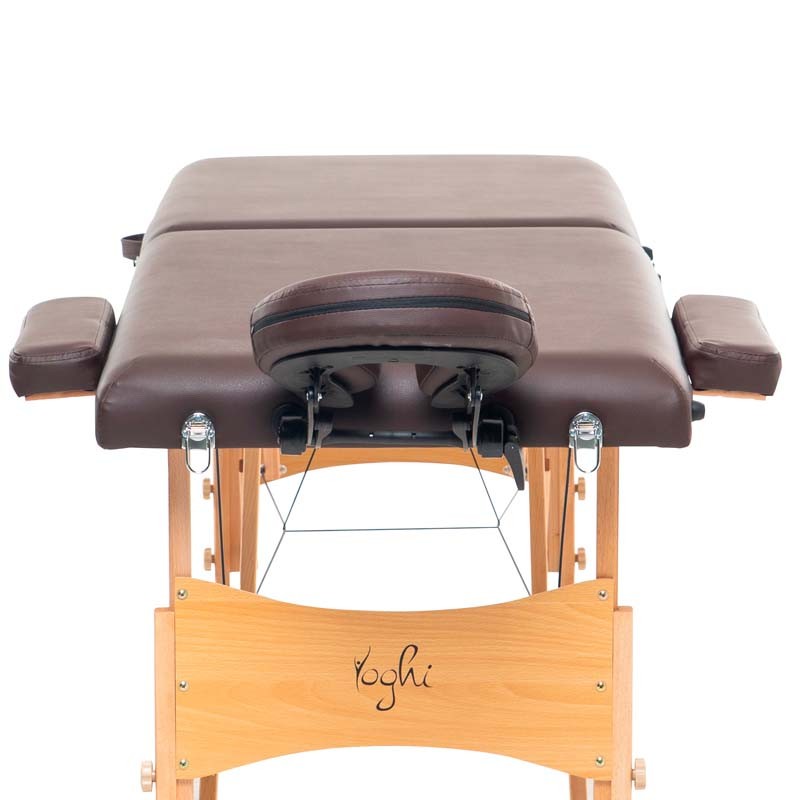Table de massage pliante avec accessoires et housse TDM102 marron Yoghi