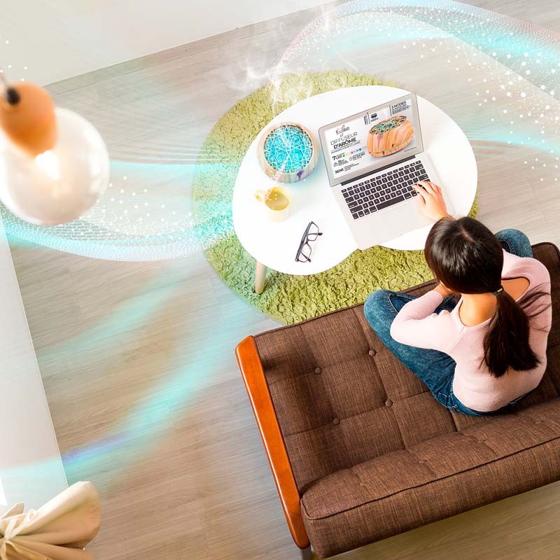 Diffuseur d'arôme, humidificateur et lampe AROMI 400 Yoghi