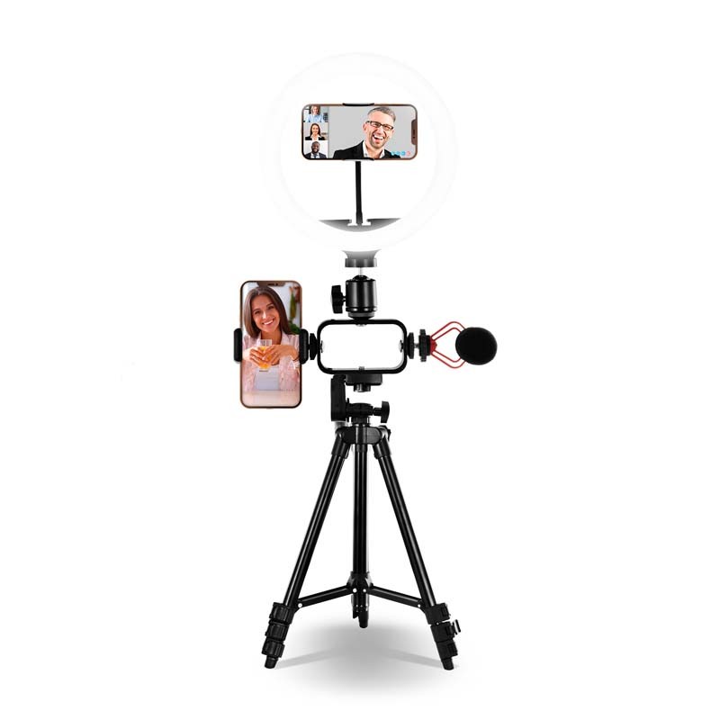 Trépied vlogging avec LED Livestreaming et microphone VLOG 550 Wi Light