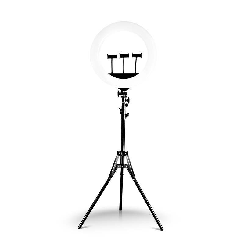 SELFIE SUR TRÉPIED PROFESIONNEL AVEC ANNEAU LUMINEUX 18' RL18 DE WI-LIGHT
