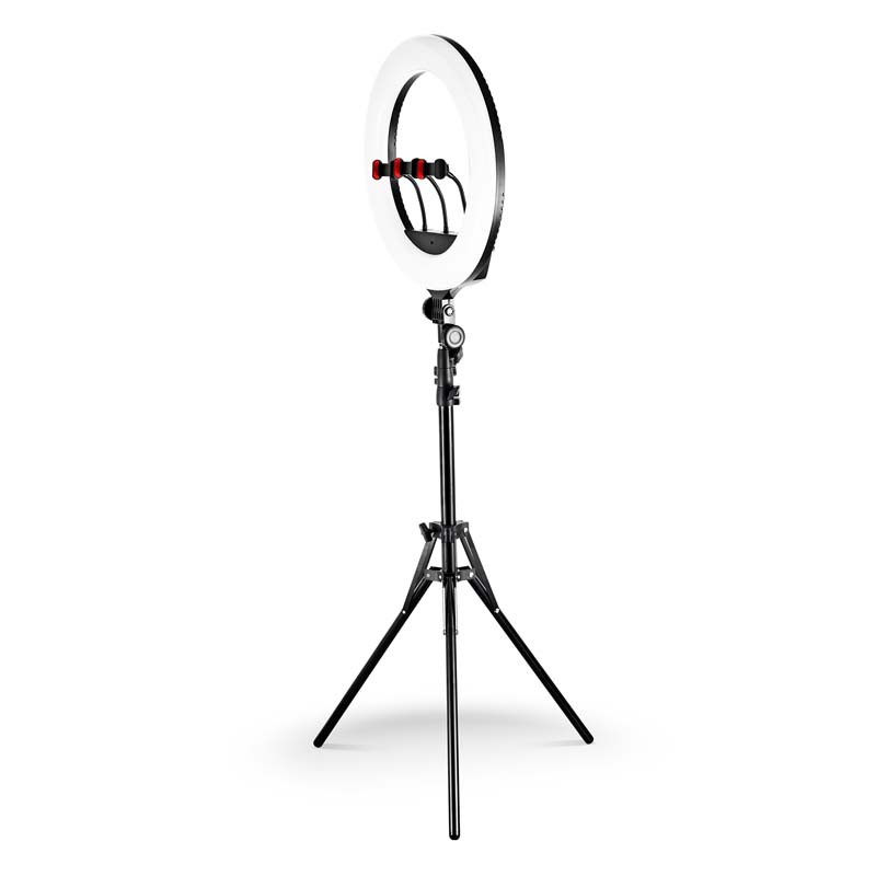 SELFIE SUR TRÉPIED PROFESIONNEL AVEC ANNEAU LUMINEUX 18' RL18 DE WI-LIGHT