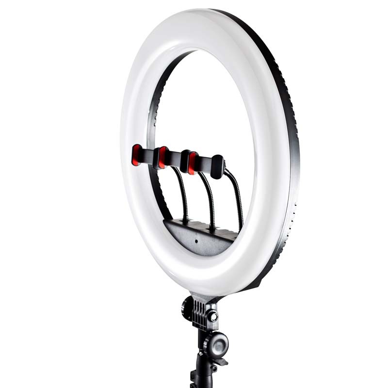 SELFIE SUR TRÉPIED PROFESIONNEL AVEC ANNEAU LUMINEUX 18' RL18 DE WI-LIGHT
