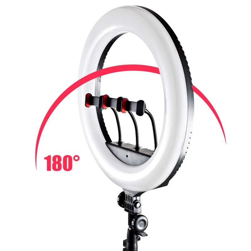 Selfie sur trépied professionnel avec 3 supports téléphone RL18 Wi light