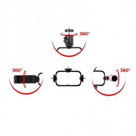 Trépied vlogging et livestreaming avec LED et microphone VLOG 350 Wi Light 2