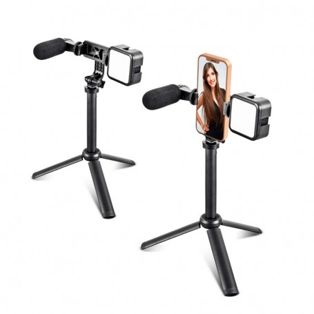Trépied vlog et livestream avec LED et microphone VLOG 100 Wi Light
