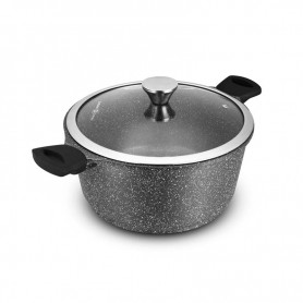 FAITOUT EN FONTE D'ALUMINIUM 24CM AVEC COUVERCLE GISORS FT24TFI DE DURAND DUPONT