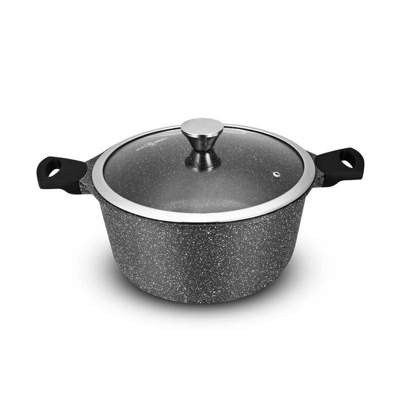 FAITOUT EN FONTE D'ALUMINIUM 24CM AVEC COUVERCLE GISORS FT24TFI DE DURAND DUPONT