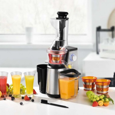 Extracteur de fruits et légumes à pression douce 3 tamis ULTIMATE gris Kitchencook